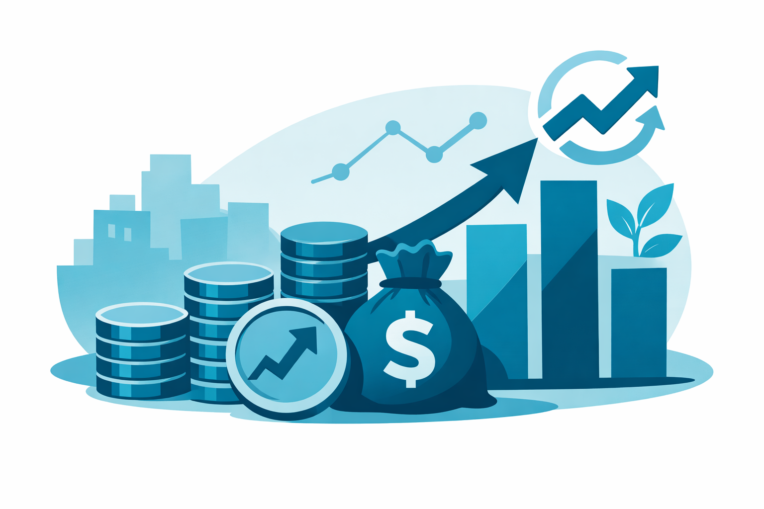 Return Of Investment No text Color palette 0790ad 023f56Simple Try to make it look like its not AI generated-1